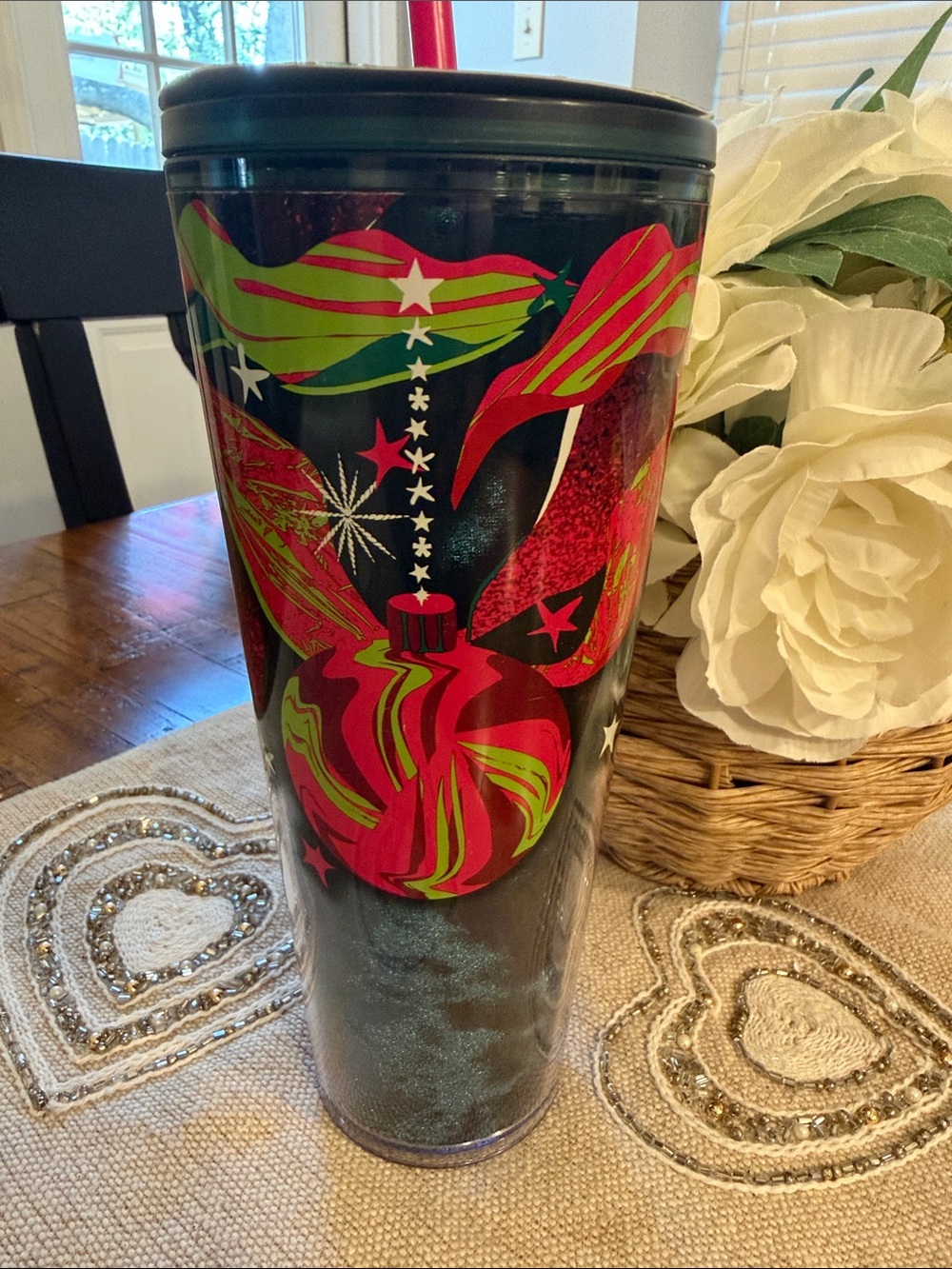 Starbucks Holiday Tumbler witg Silicone Straw